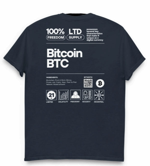 T-SHIRT ÉTIQUETTE BITCOIN – Image 2